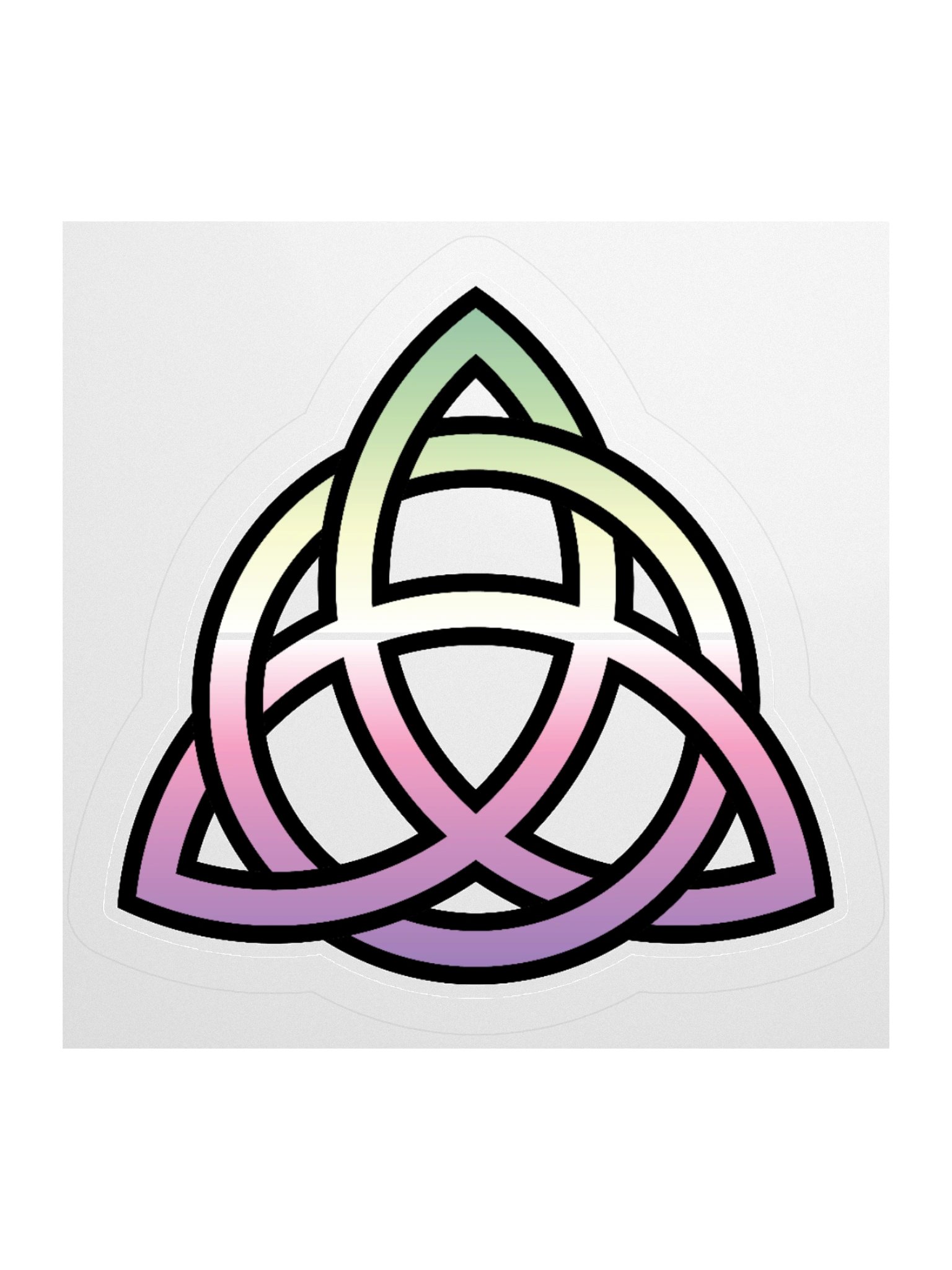 Genderfae Pride Gradient Celtic Knot Sticker product image (1)