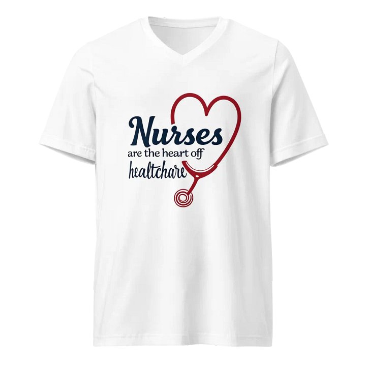 Heart of Healthcare Nurses V-Neck Tee product image (1)