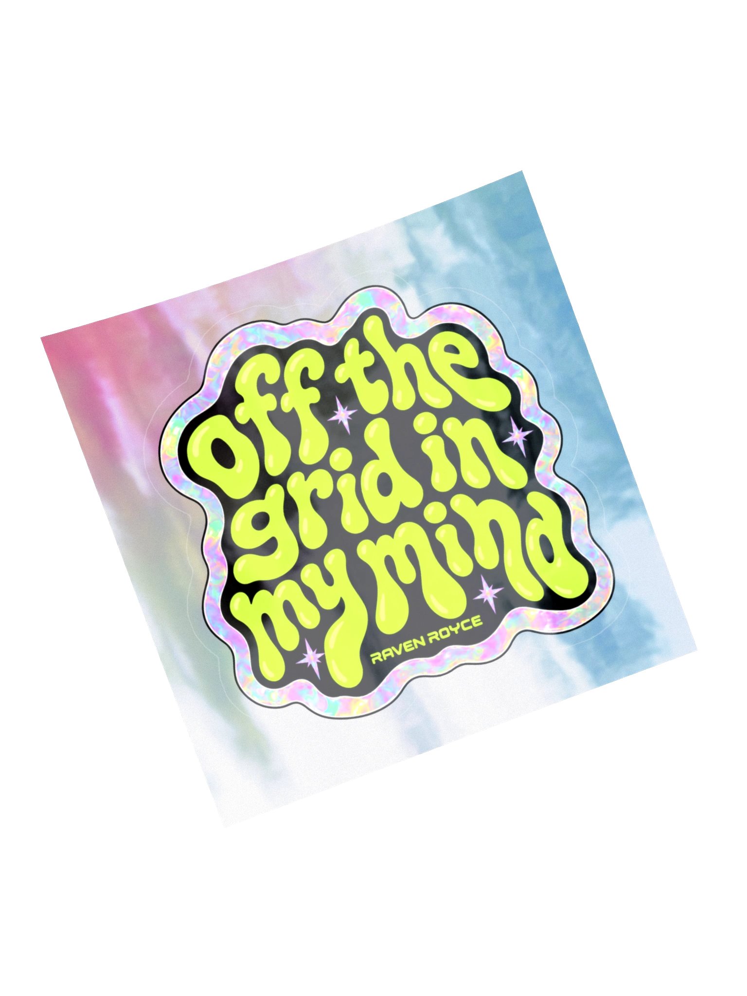 OFF THE GRID big holographic sticker product image (13)