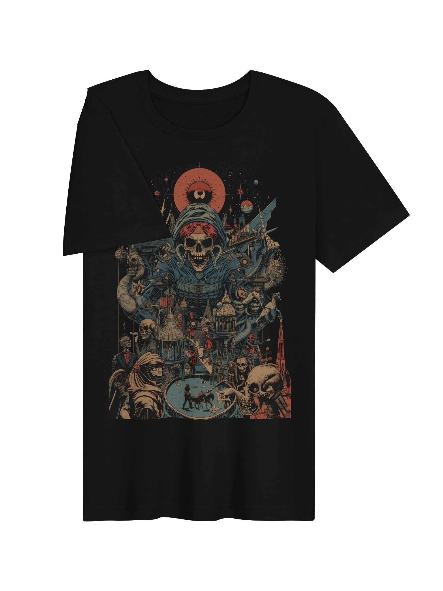 Crimson Sun Skullscape Lightweight T-Shirt product image (6)