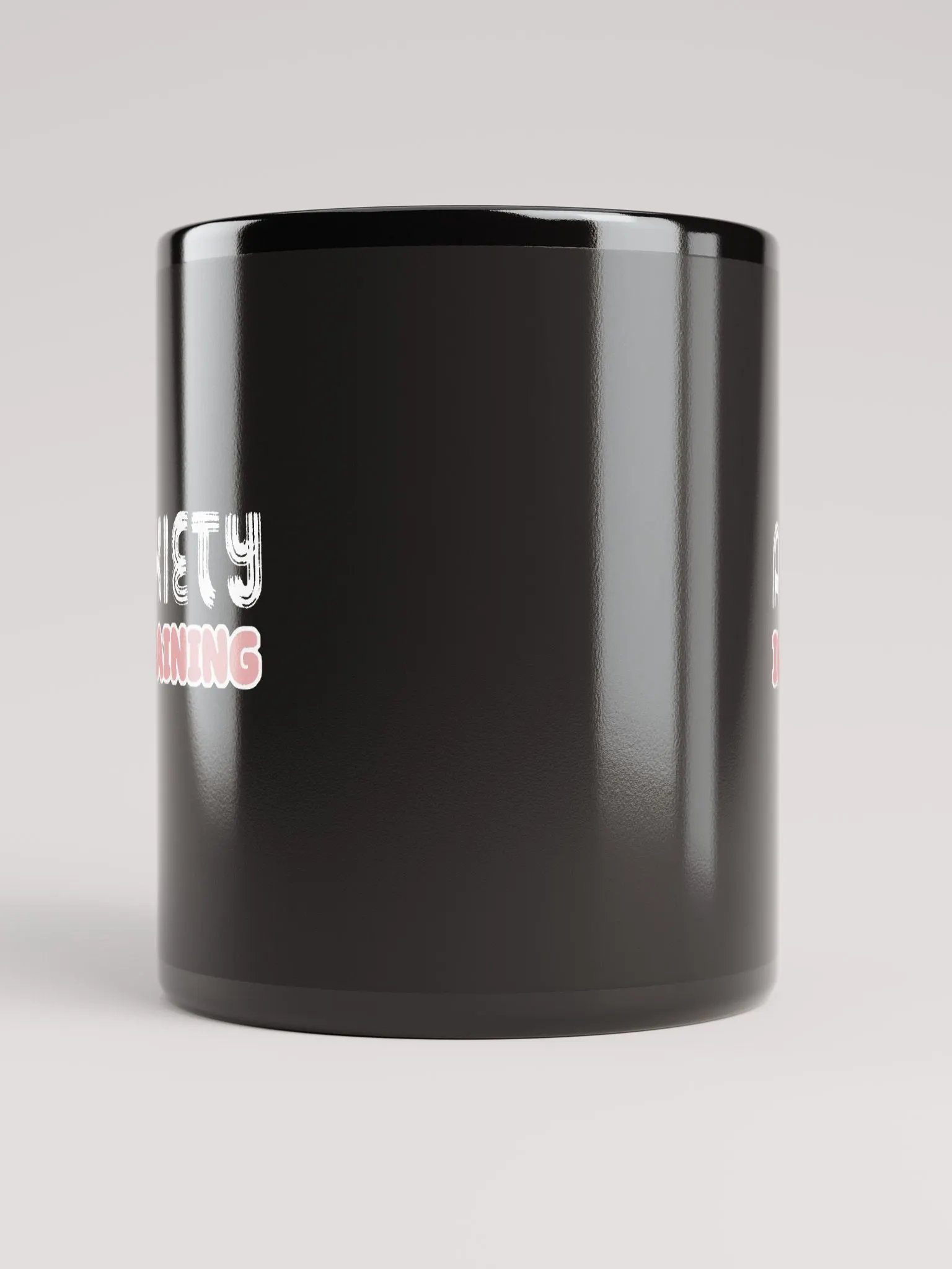ANXIETY IN TRAINING Black Glossy Mug product image (9)