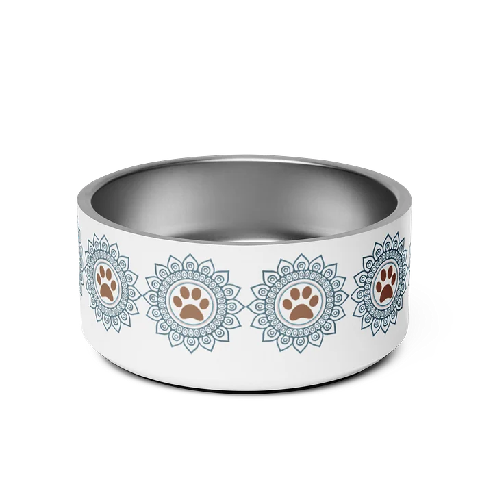Yogi Warriors Mandala Paw Print Pet Bowl - 32 oz product image (1)