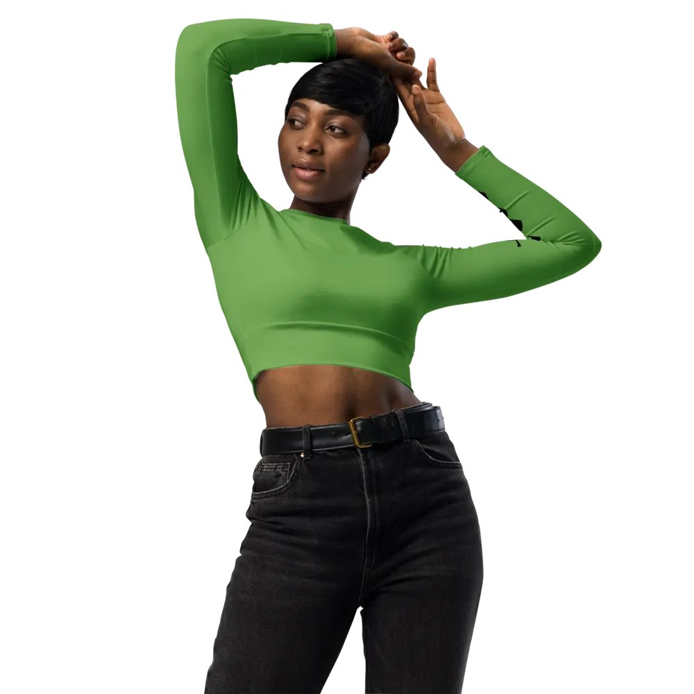 Taurus All-Over Print Long Sleeve Crop Top product image (3)