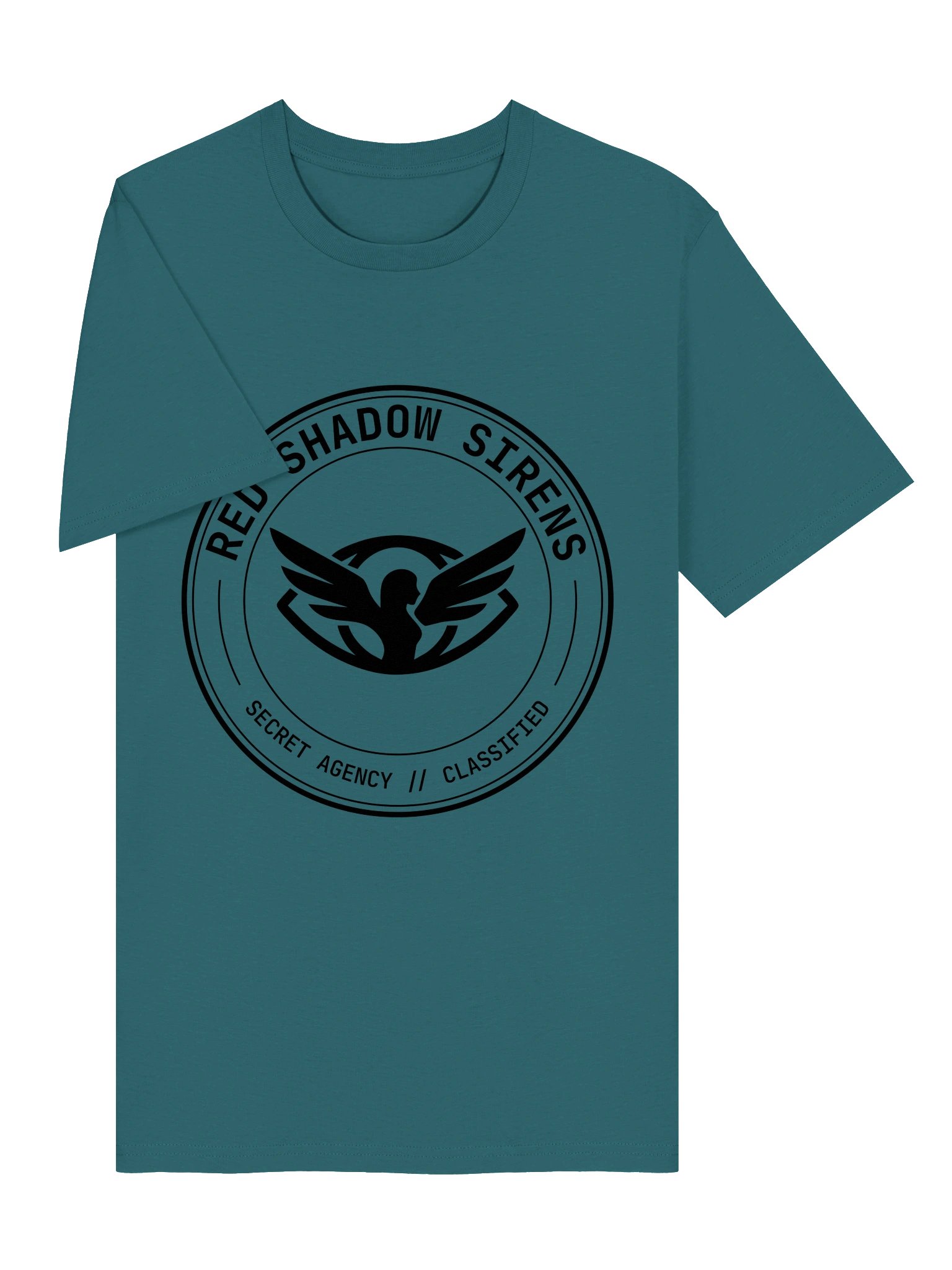 Organic cotton t-shirt (agency roundel logo, black) product image (5)