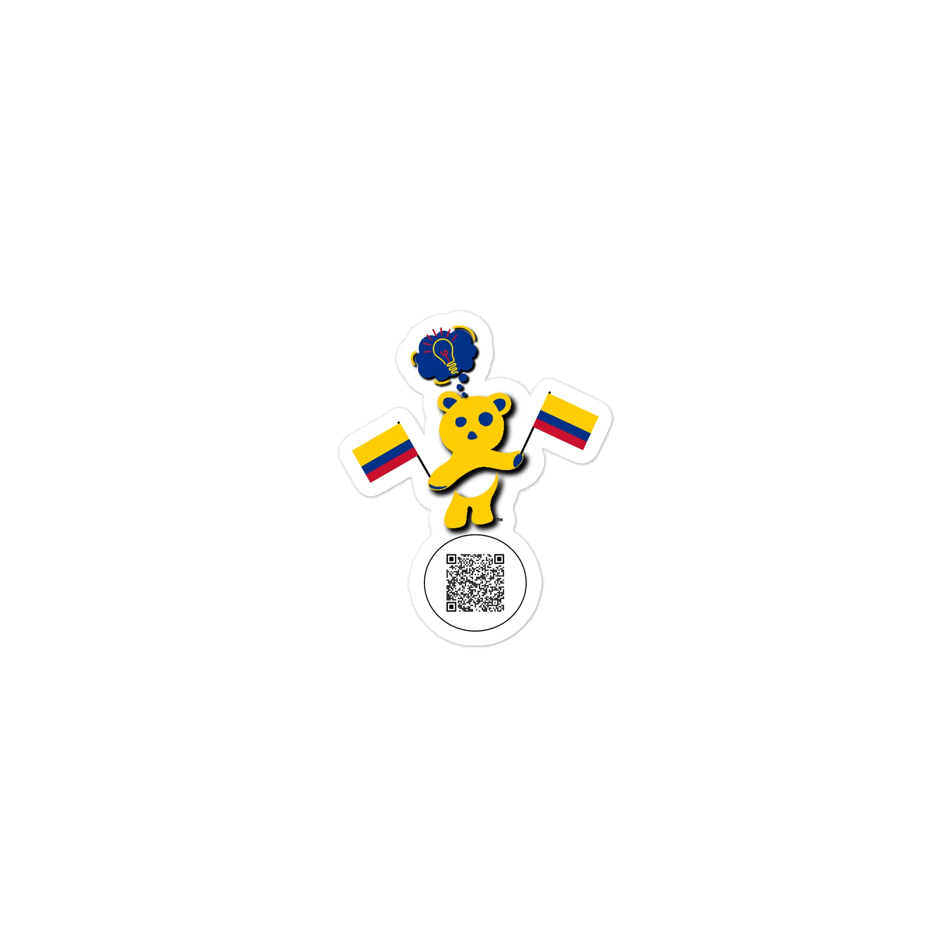Colombia — Country Bear Sticker | BehrBrained Media product image (1)