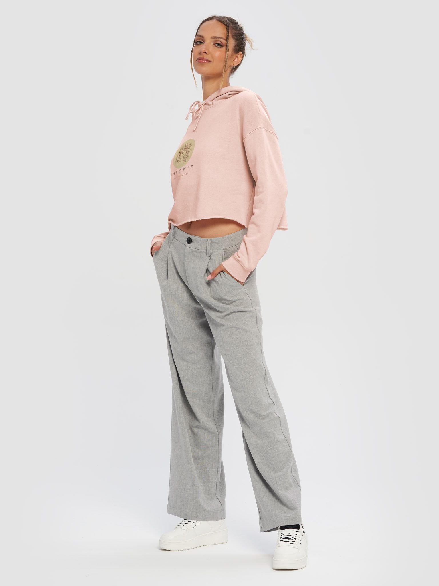 Women’s Lightweight Cropped Hoodie WHFB0116 product image (3)