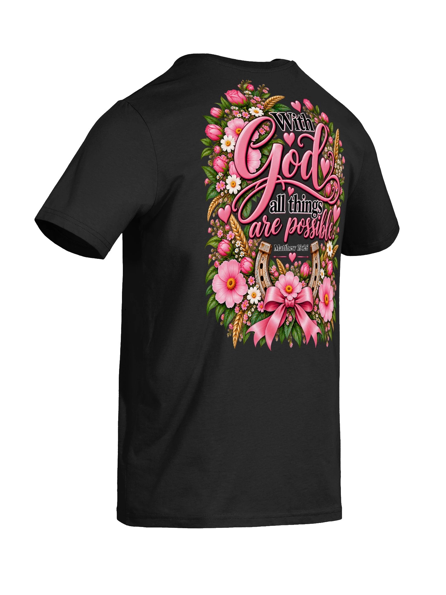 Women's Christian Horse T-Shirt – Grace in the Countryside | Matthew 19:26 product image (8)