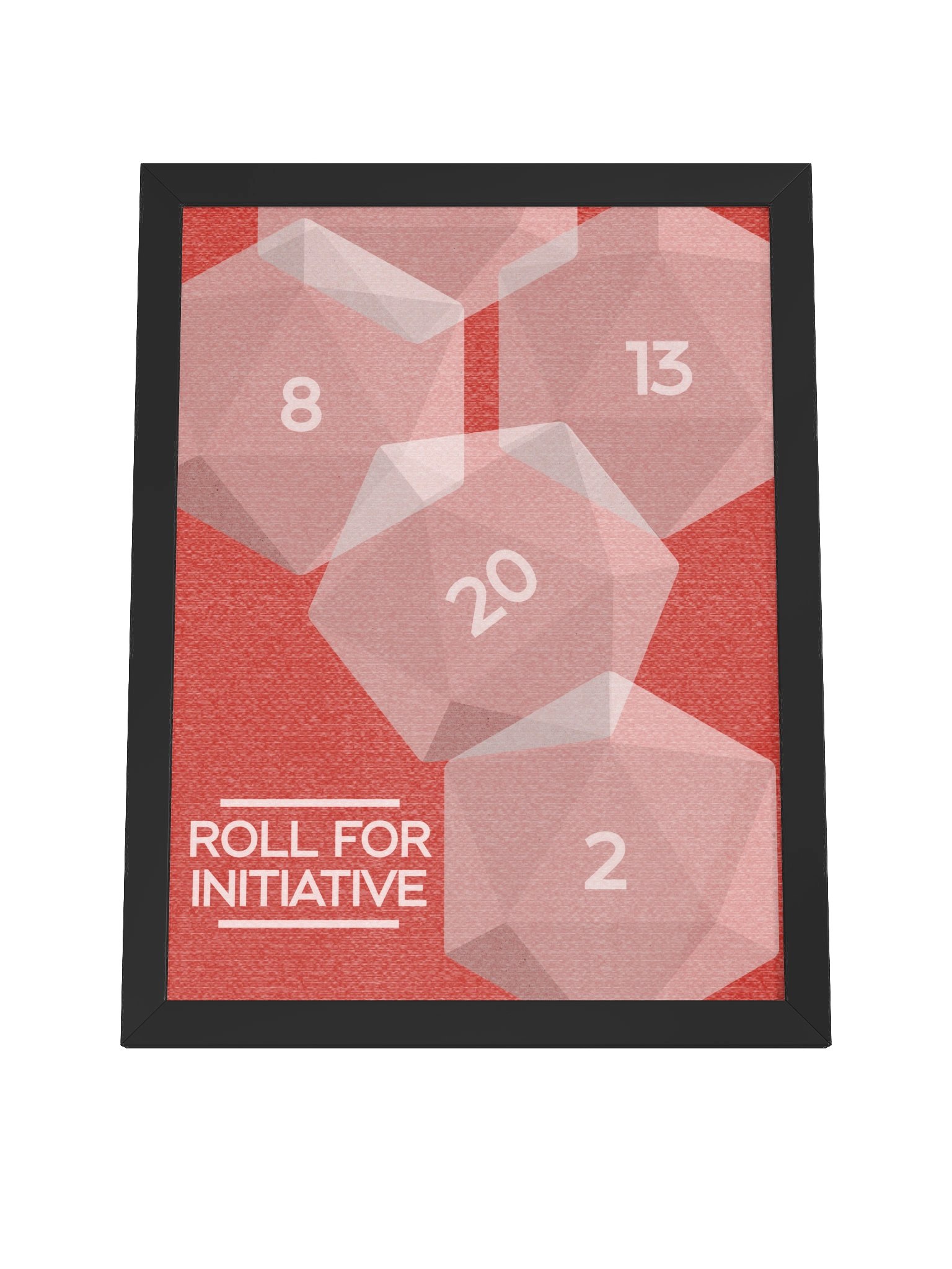 Minimalist Roll for Initiative D20 Board Game Room Poster - FRAMED product image (15)