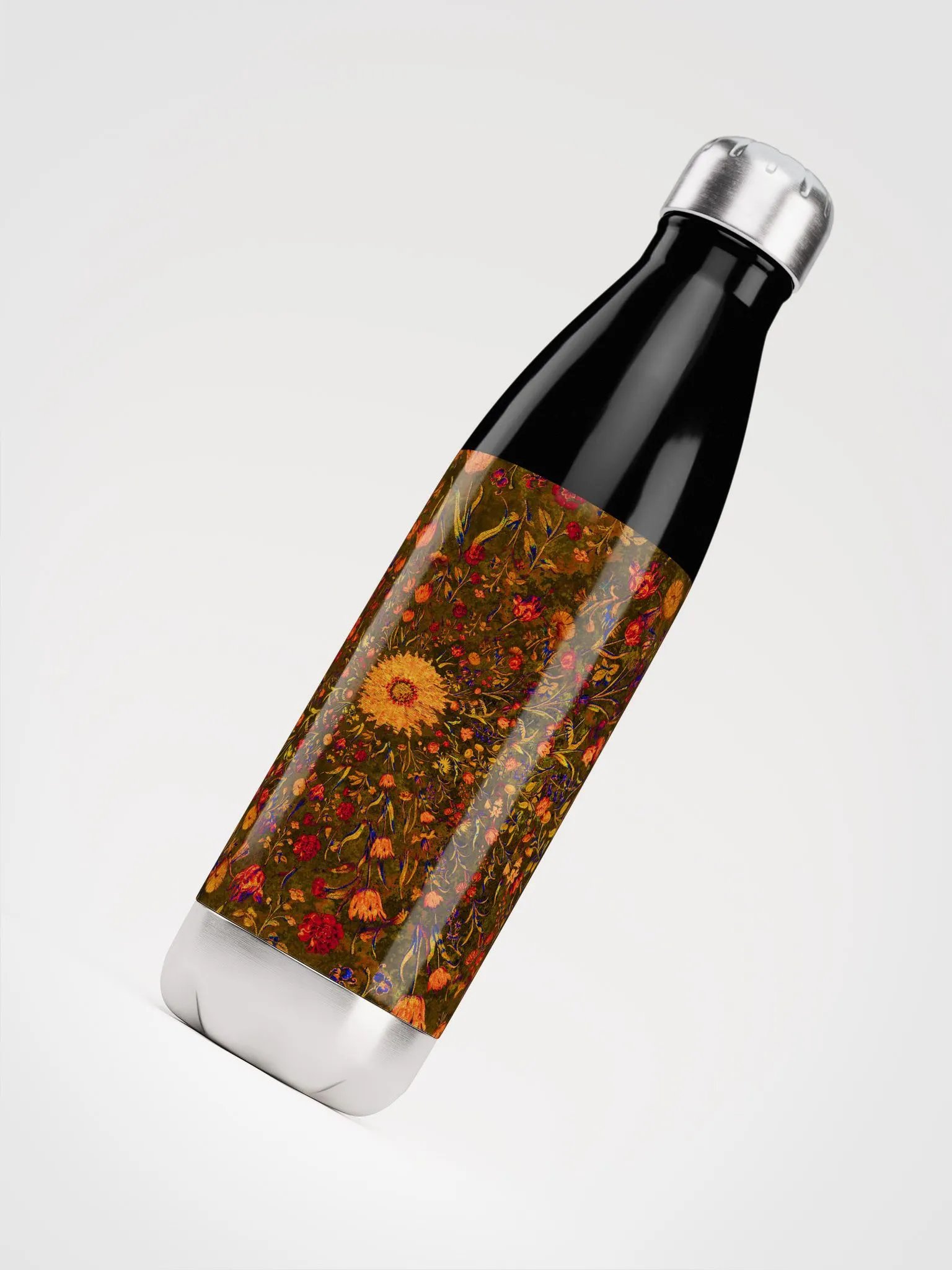 Medieval Flowers on Yellow Stainless Steel Waterbottle product image (4)