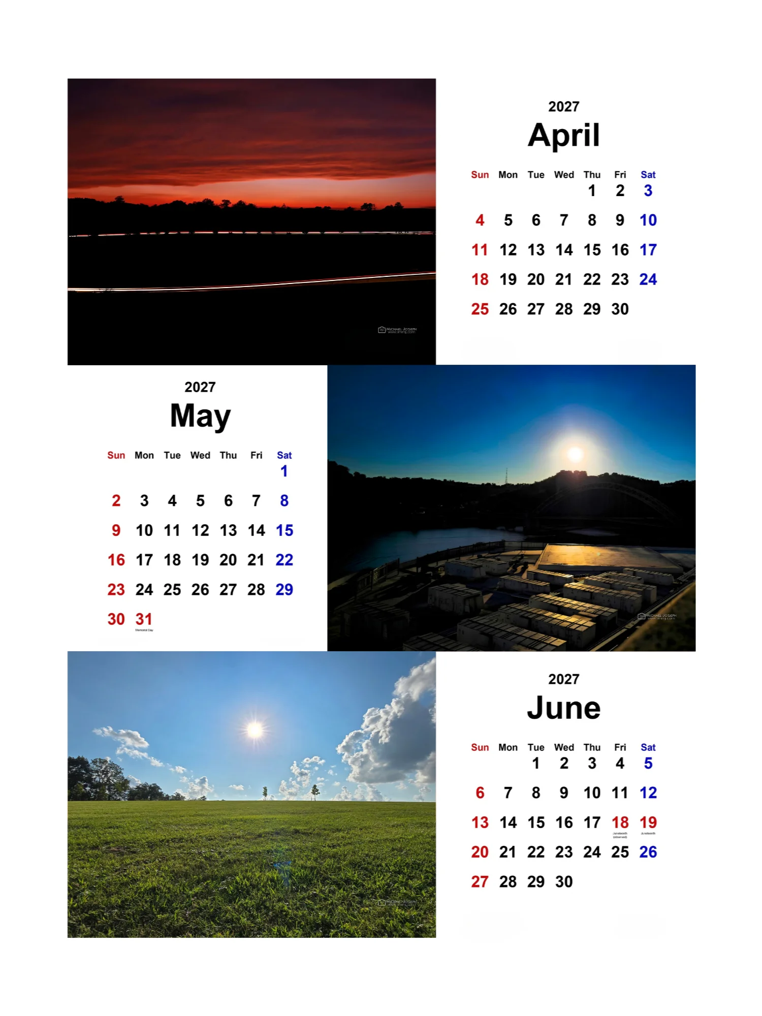2027 Everyday Skies Photo Desk Calendar product image (3)
