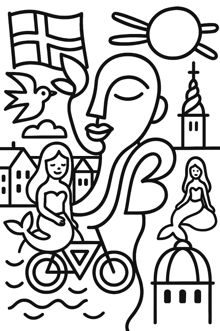 Free “Discover Denmark” Poster (2) – Scandinavian Wall Art Printable (A4 & US Letter PDF) product image (2)