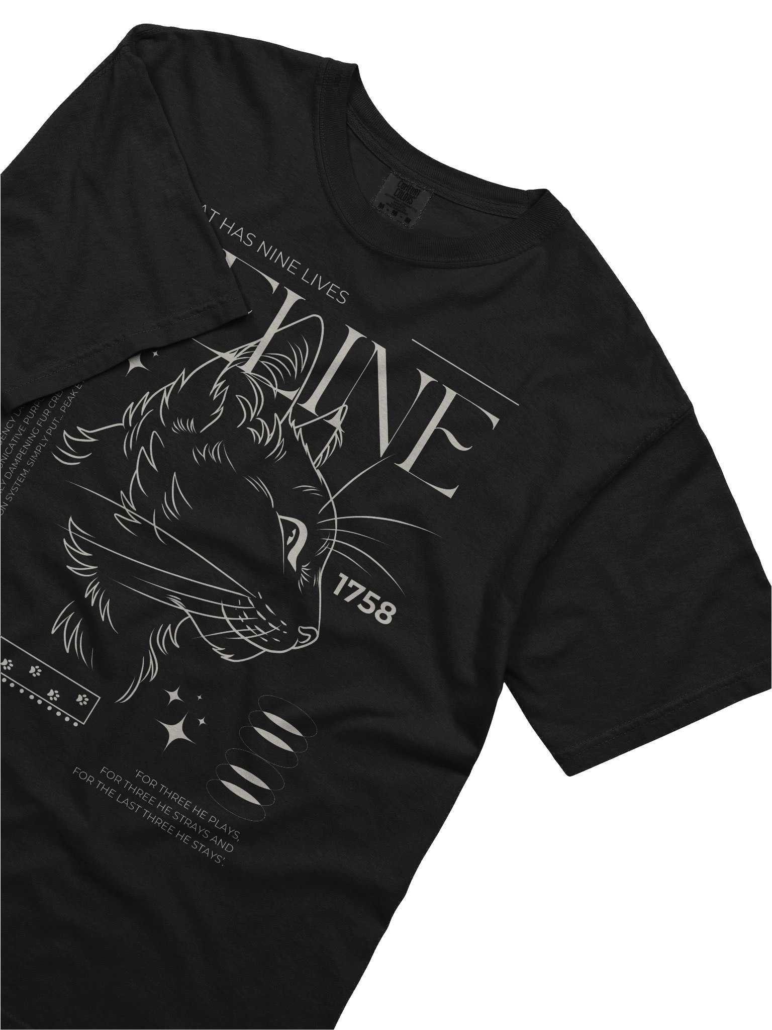 Feline Design Comfort Colors 100% Cotton Shirt product image (3)