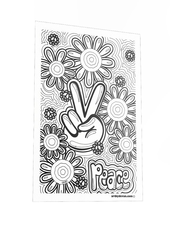 Color Your Own Art: Peace product image (2)
