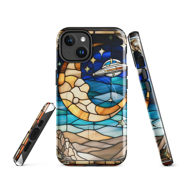 Stained Glass celestial UFO iPhone® Case product image (1)