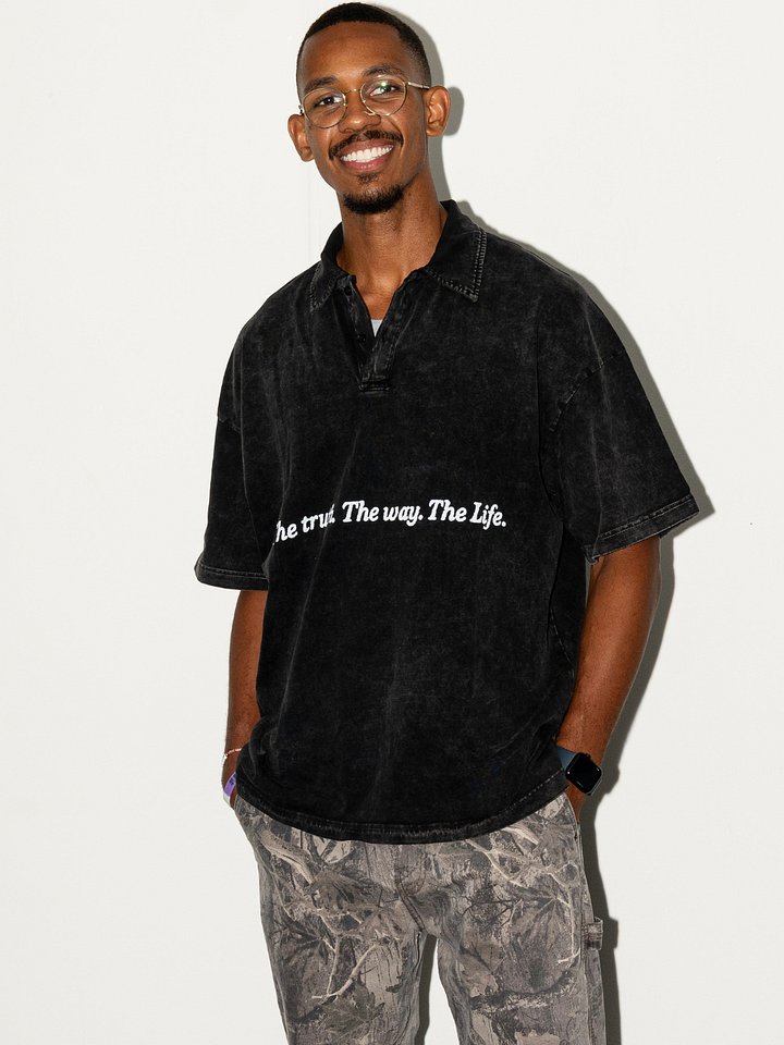 “The Truth. The Way. The Life.” Vintage Black Polo product image (1)
