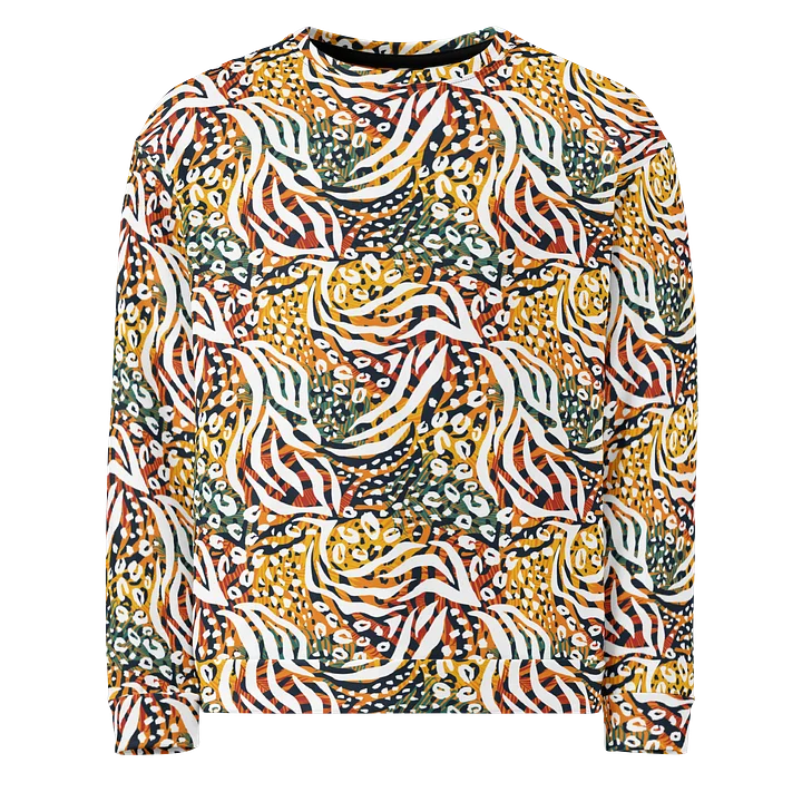Stylish Recycled Unisex Sweatshirt with Bold Animal Print product image (1)