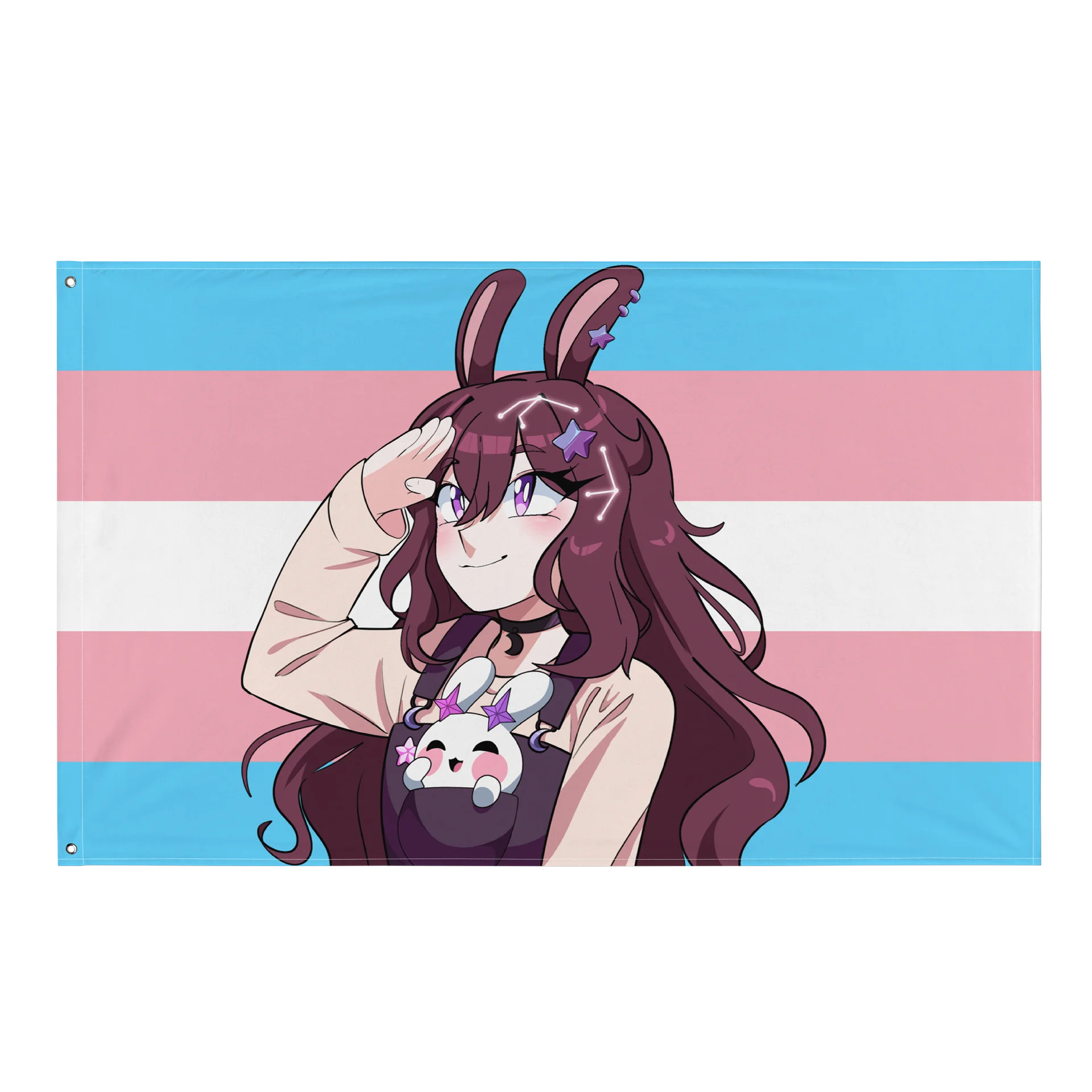 Trans Pride Flag - featuring Yuwuna! product image (1)