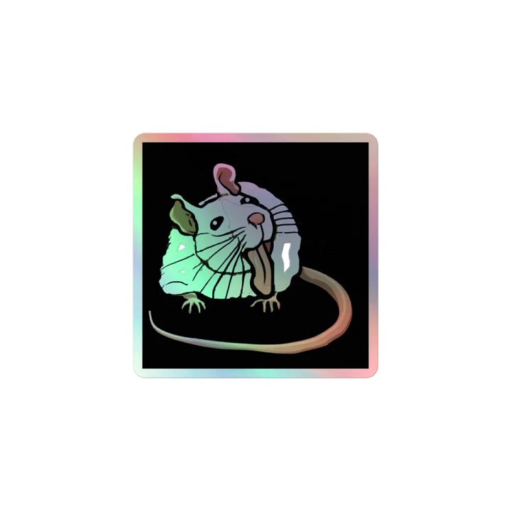 Holographic rat sticker product image (1)