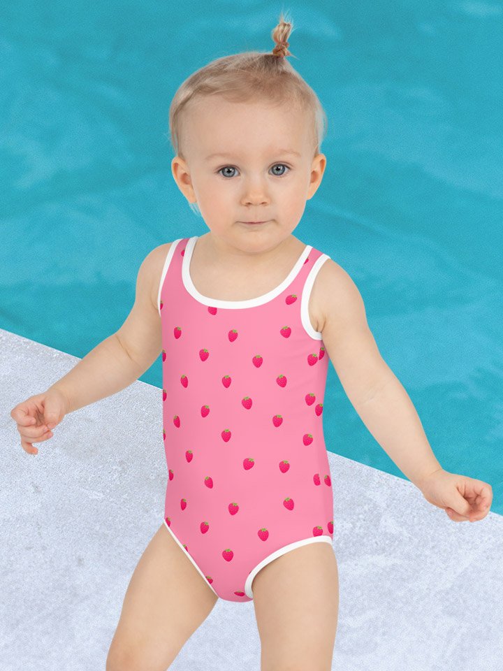 Lots of strawberries kids swimsuit product image (1)