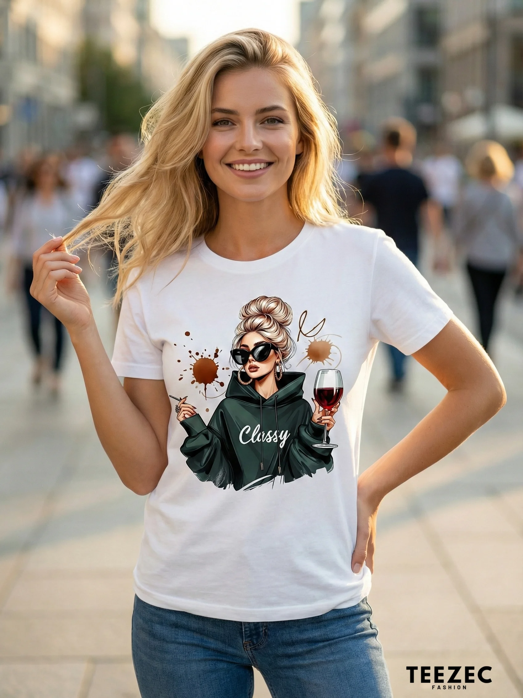 Classy Mood – Women’s Premium Graphic T-Shirt product image (3)