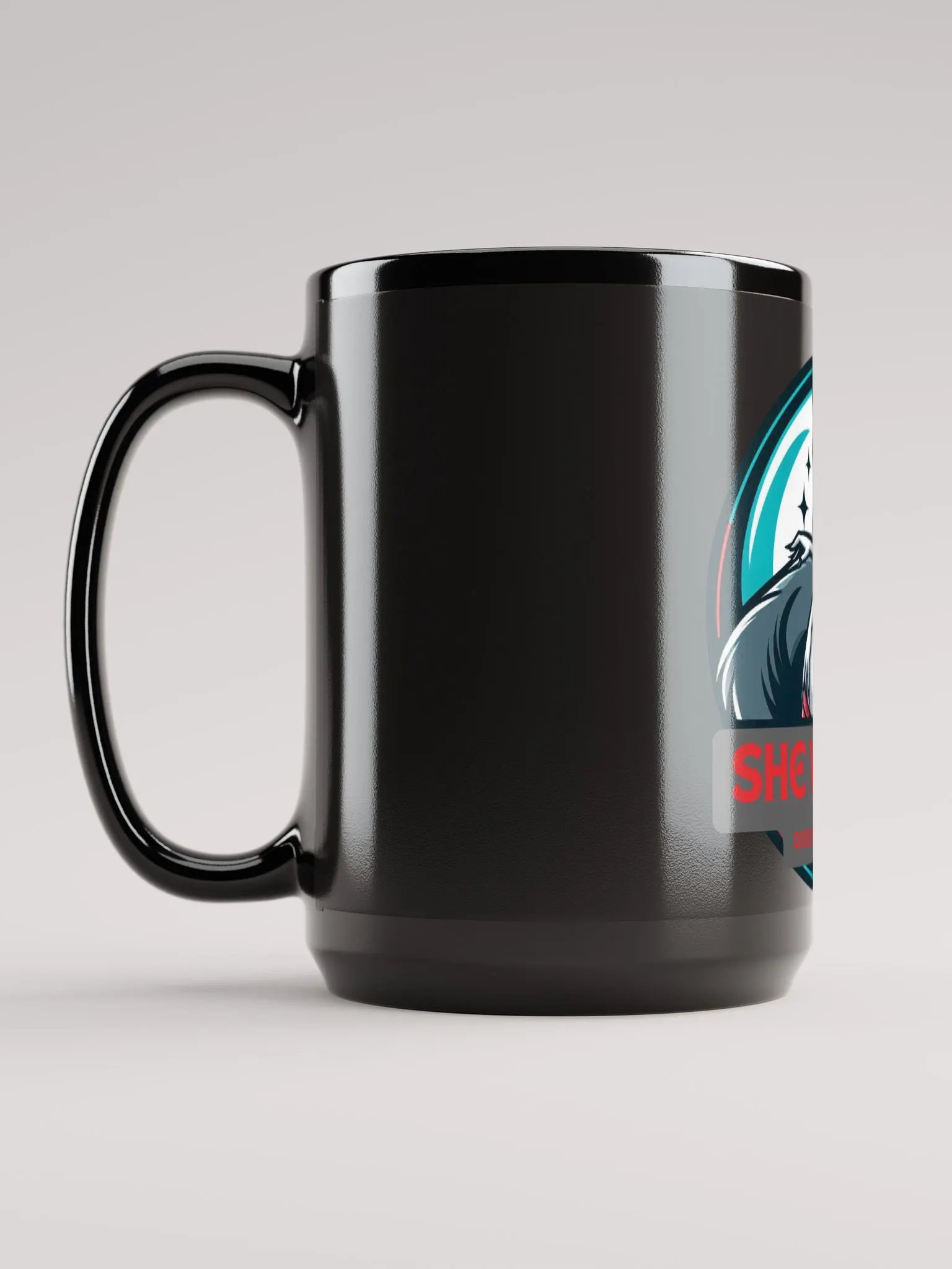 SHE WOLVES Black Glossy Mug product image (6)