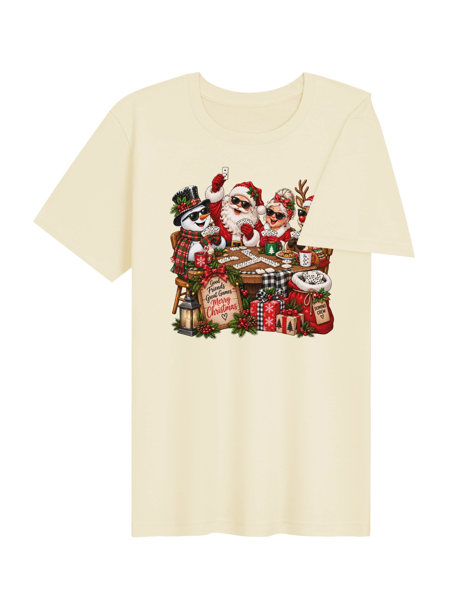 Good Friends, Great Games, Merry Christmas Domino T-Shirt product image (4)