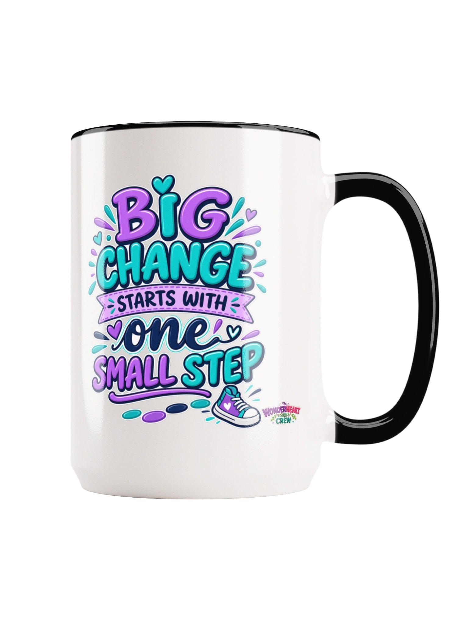 15 oz. Inspirational Mug - Big Change Starts With One Step product image (3)