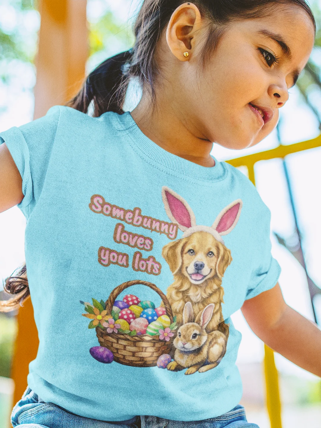 Somebunny Loves You Lots Toddler Easter Shirt product image (6)
