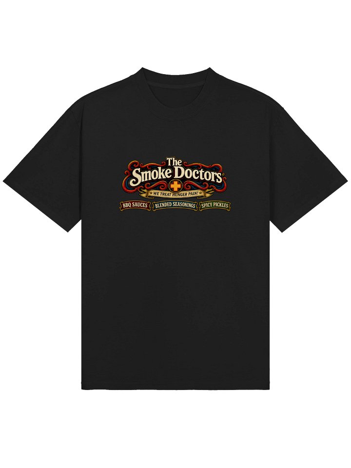 THE SMOKE DOCTORS RETRO LOGO OVERSIZED BLACK TEE product image (1)