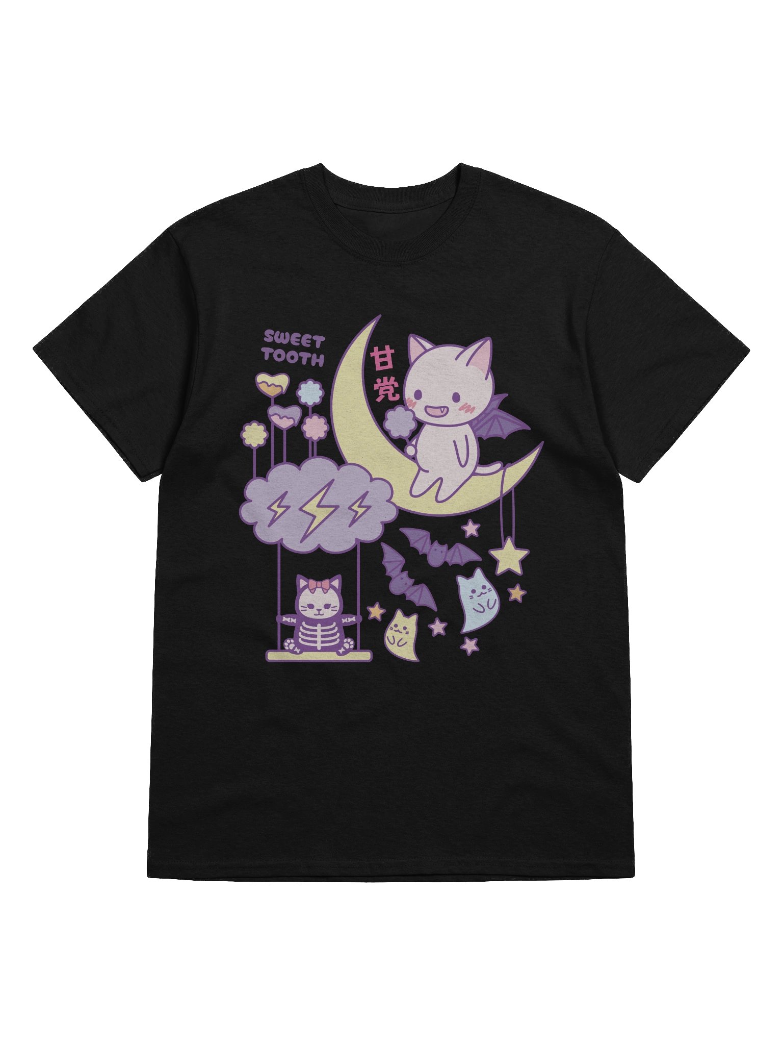 Kawaii Bat Kitty - Unisex Adult Heavyweight T-shirt product image (1)