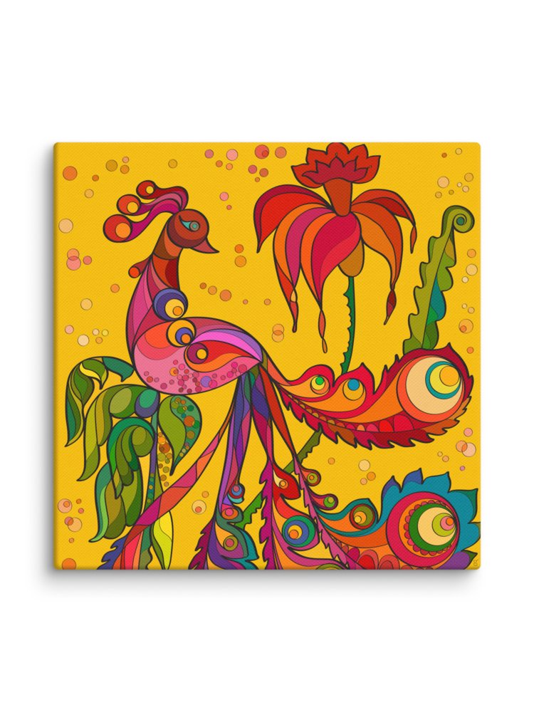 Whimsical Wonderland Canvas Art - Tropical Bird product image (48)