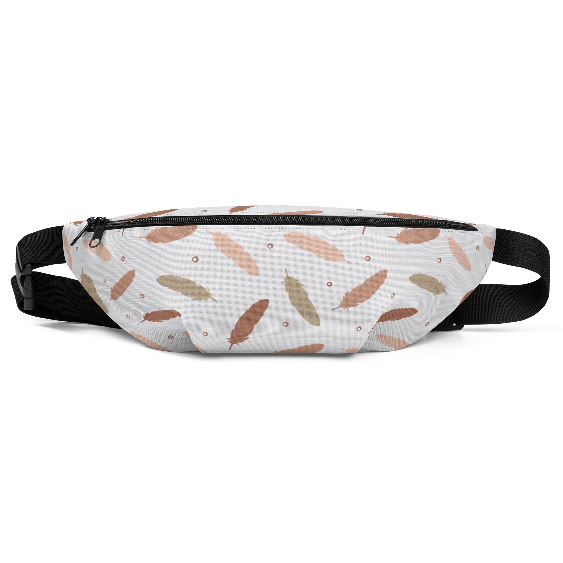 Mocha Mousse Feathers Fanny Pack product image (1)