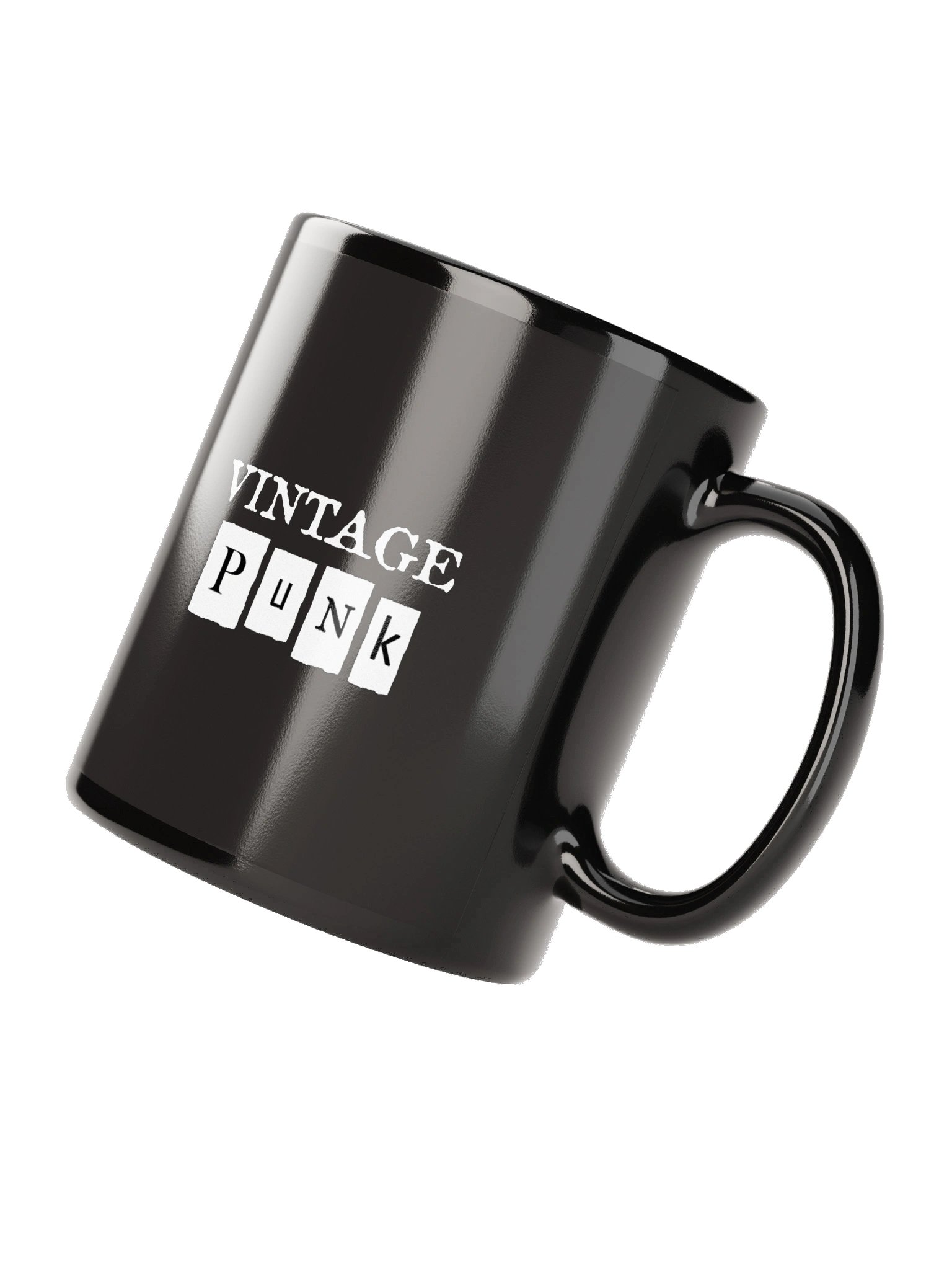 Vintage Punk Distressed Black Glossy Mug product image (7)