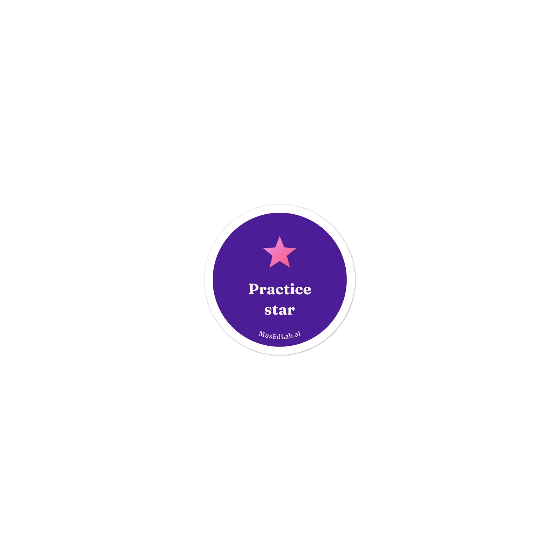 Music Reward Sticker - Practice star product image (1)
