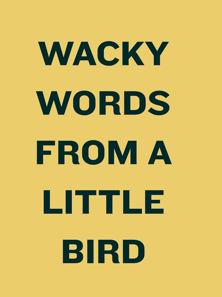Wacky Words From A Little Bird - A fun book of reduplications product image (1)