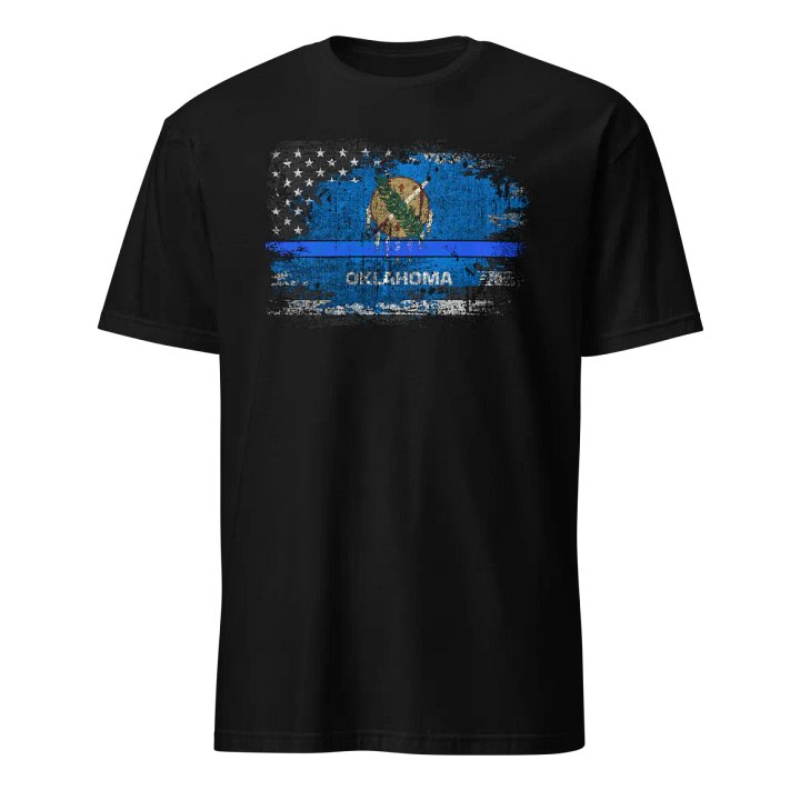 Oklahoma Thin Blue Line Flag product image (1)