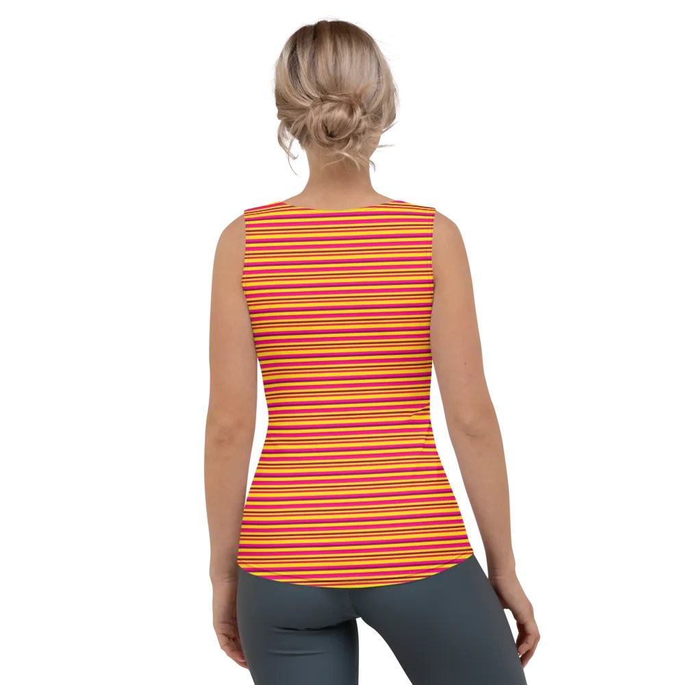 Retro Racer Stripes All-Over Tank Top product image (4)
