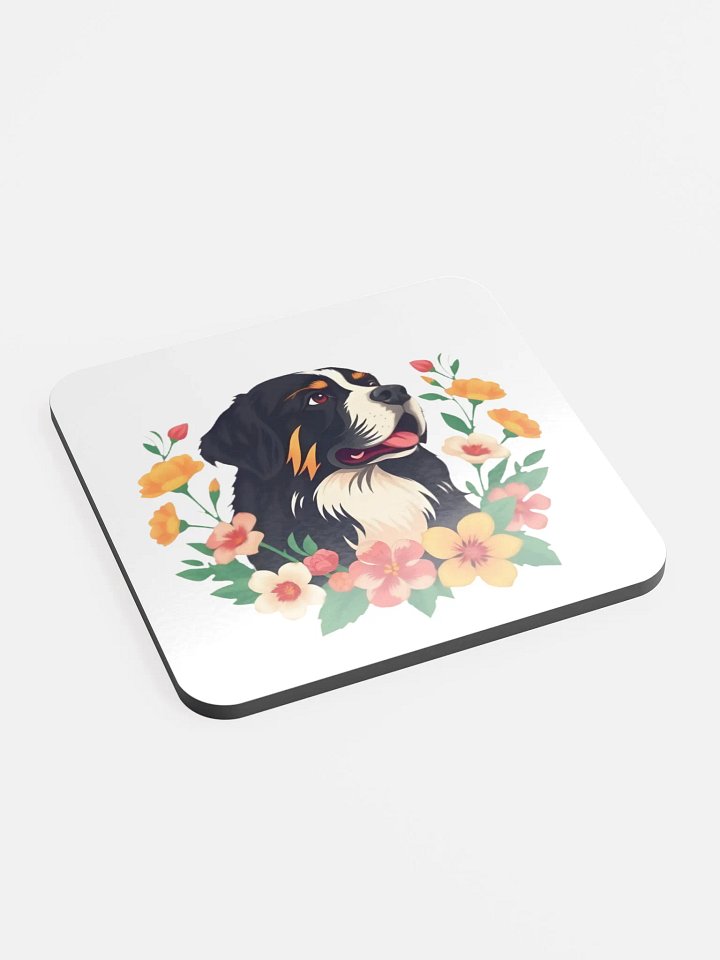 Floral Saint Benard Cork Coaster product image (1)