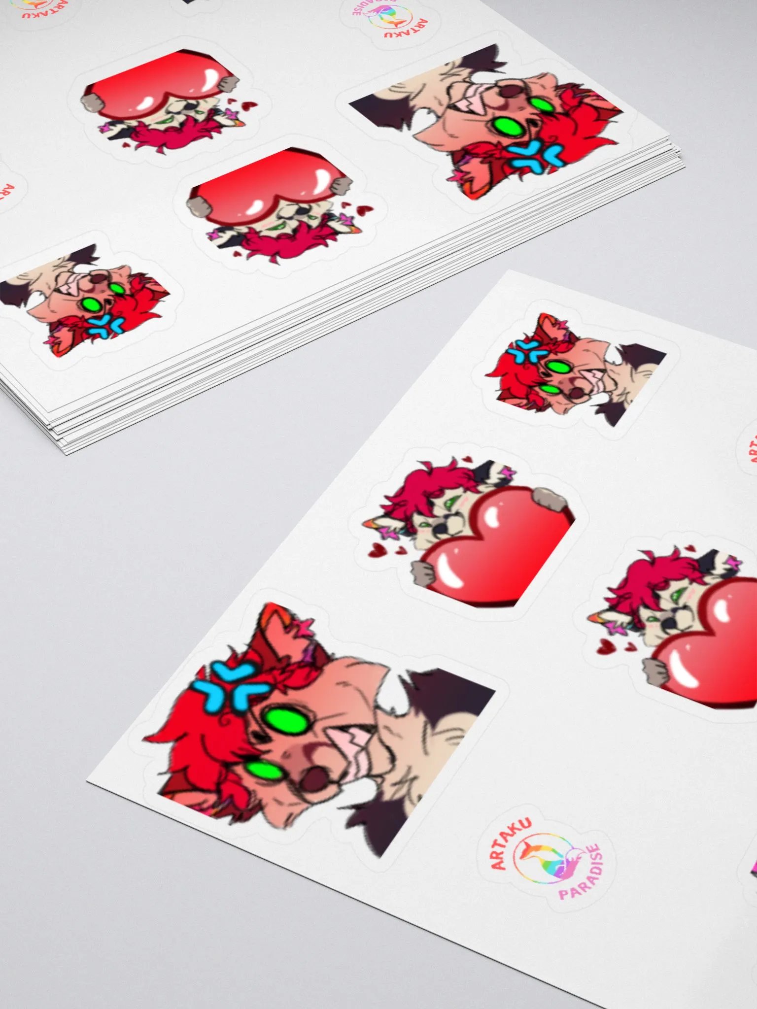 Rainbow Artaku Emote Sticker Sheet product image (4)