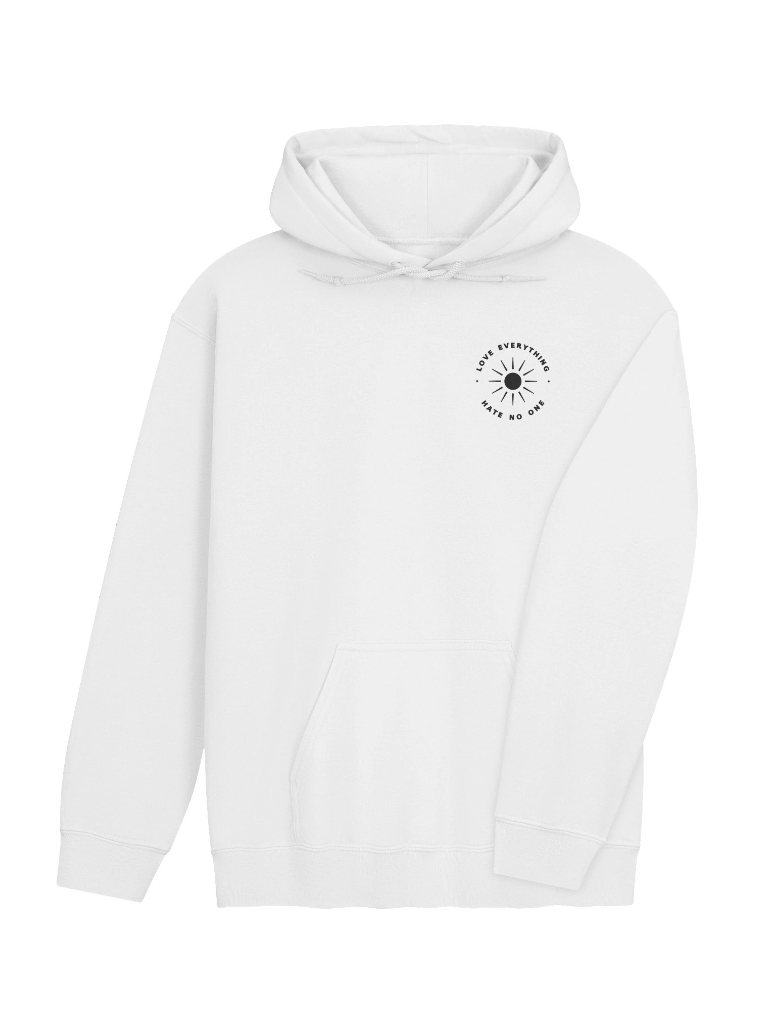 Copy of love everything, hate no one || Hoodie (White) product image (4)