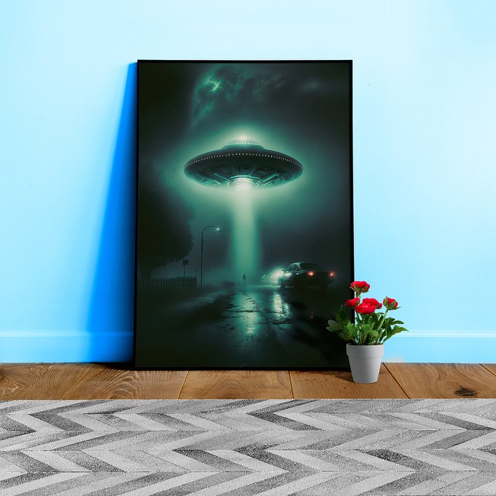 The Truth is Out There / The X-Files photo of UFO — sci-fi poster, movie art, I want to believe poster, space print, aliens wall decor product image (1)