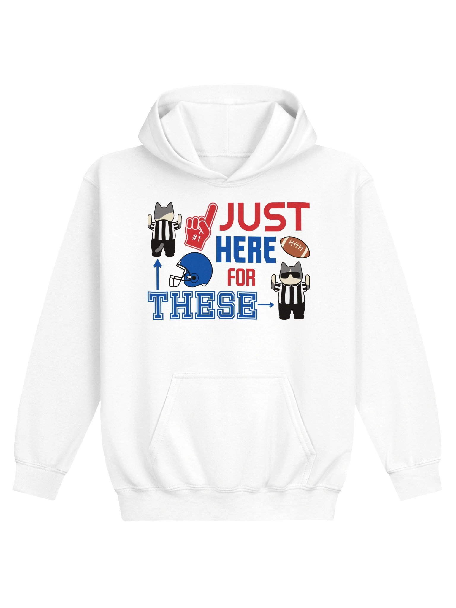American Football Cat (JUST HERE FOR THESE - touchdown signals) - Unisex Youth Hoodie product image (1)