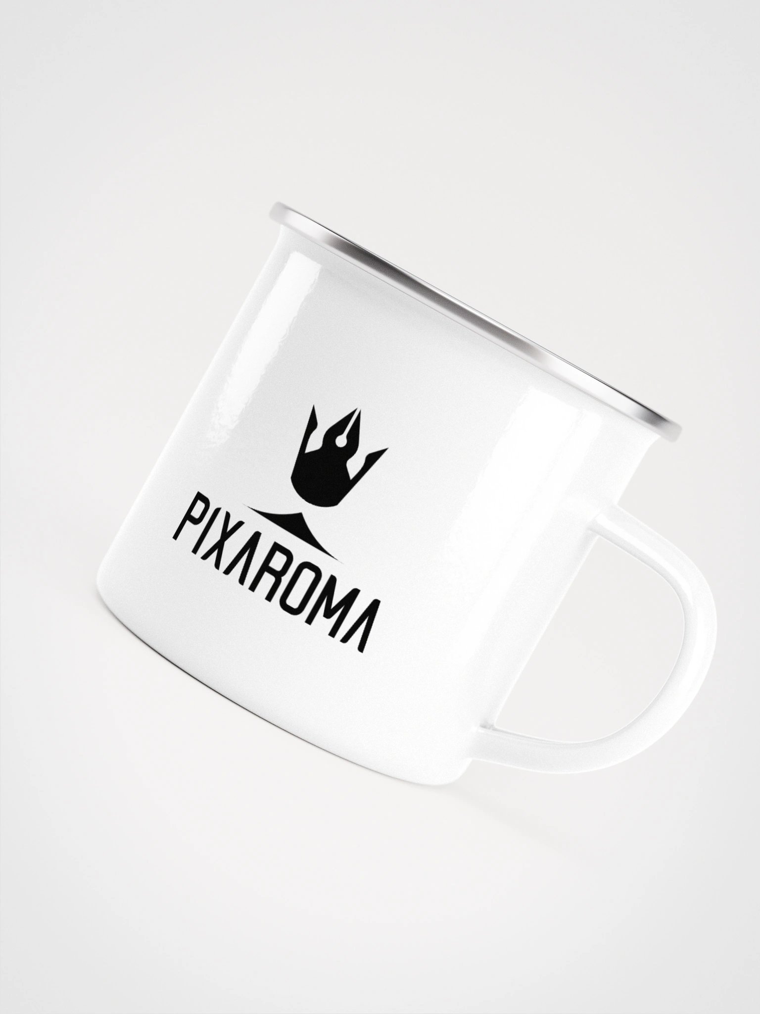 Pixaroma Black Logo Enamel Mug product image (5)