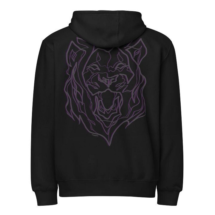 “UNTAMED” Lion Line-Art Zip Hoodie product image (1)