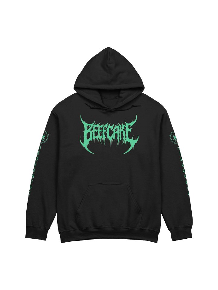 Beefcake Hoodie (Death Metal Font - Sea Green) product image (1)