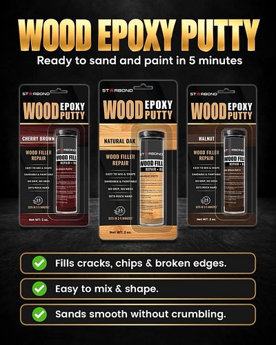 I’ve used @starbondadhesives epoxy putty on a few projects now. Most recently the reclaimed floorboards I used as a picture f...