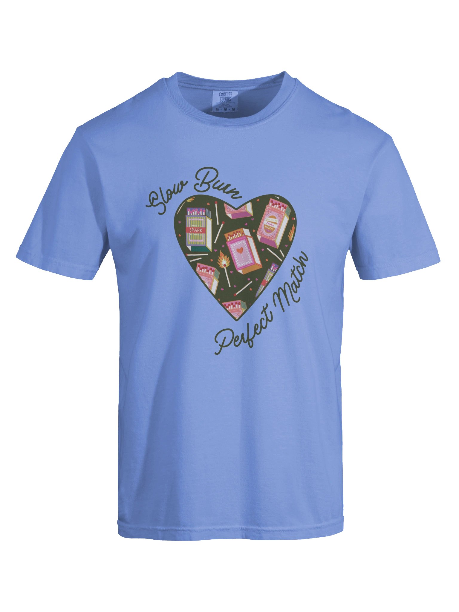 Slow Burn Perfect Match | Black lined colorful heart logo - CC product image (5)