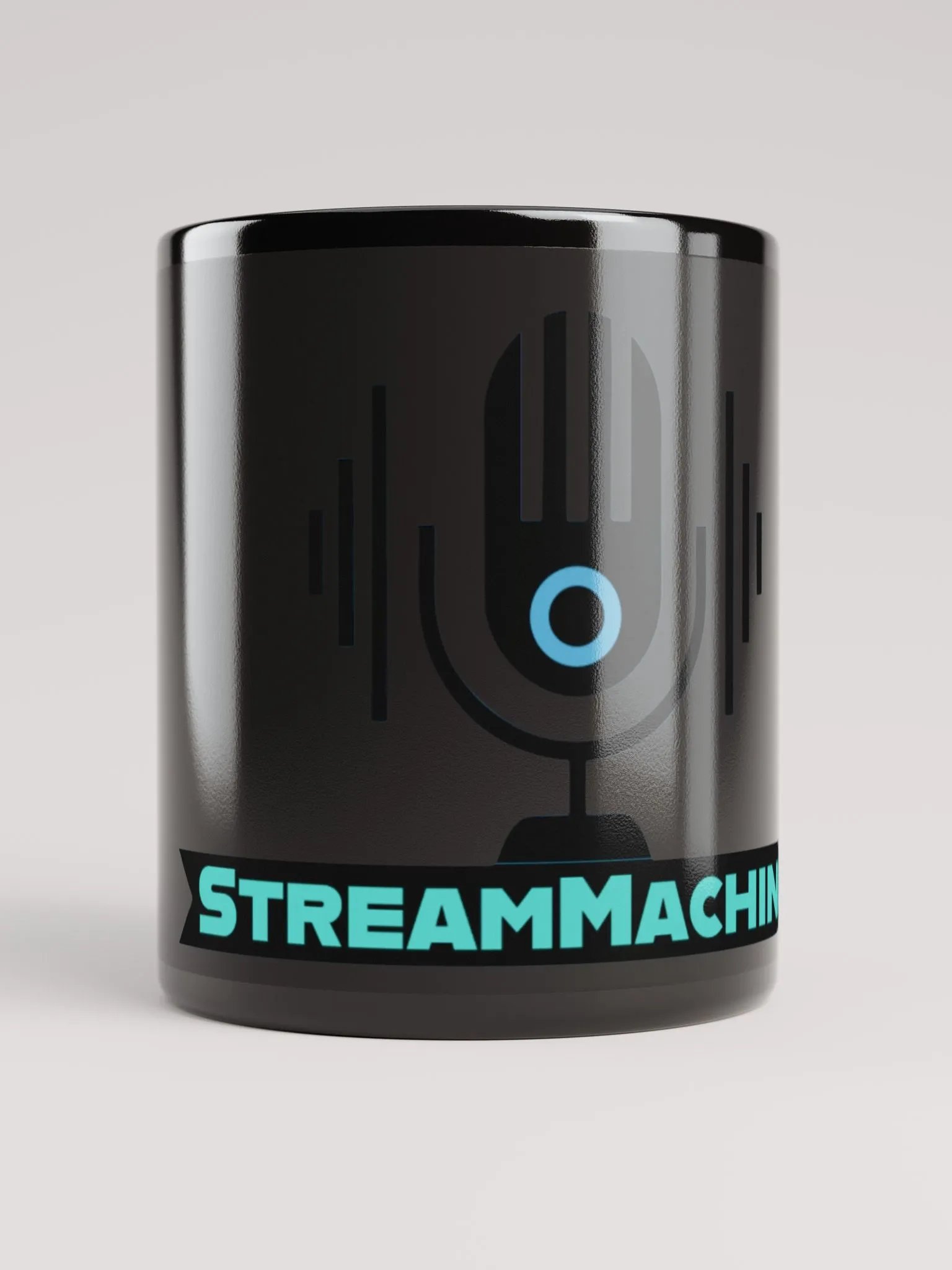 StreamMachine Black Glossy Mug product image (9)