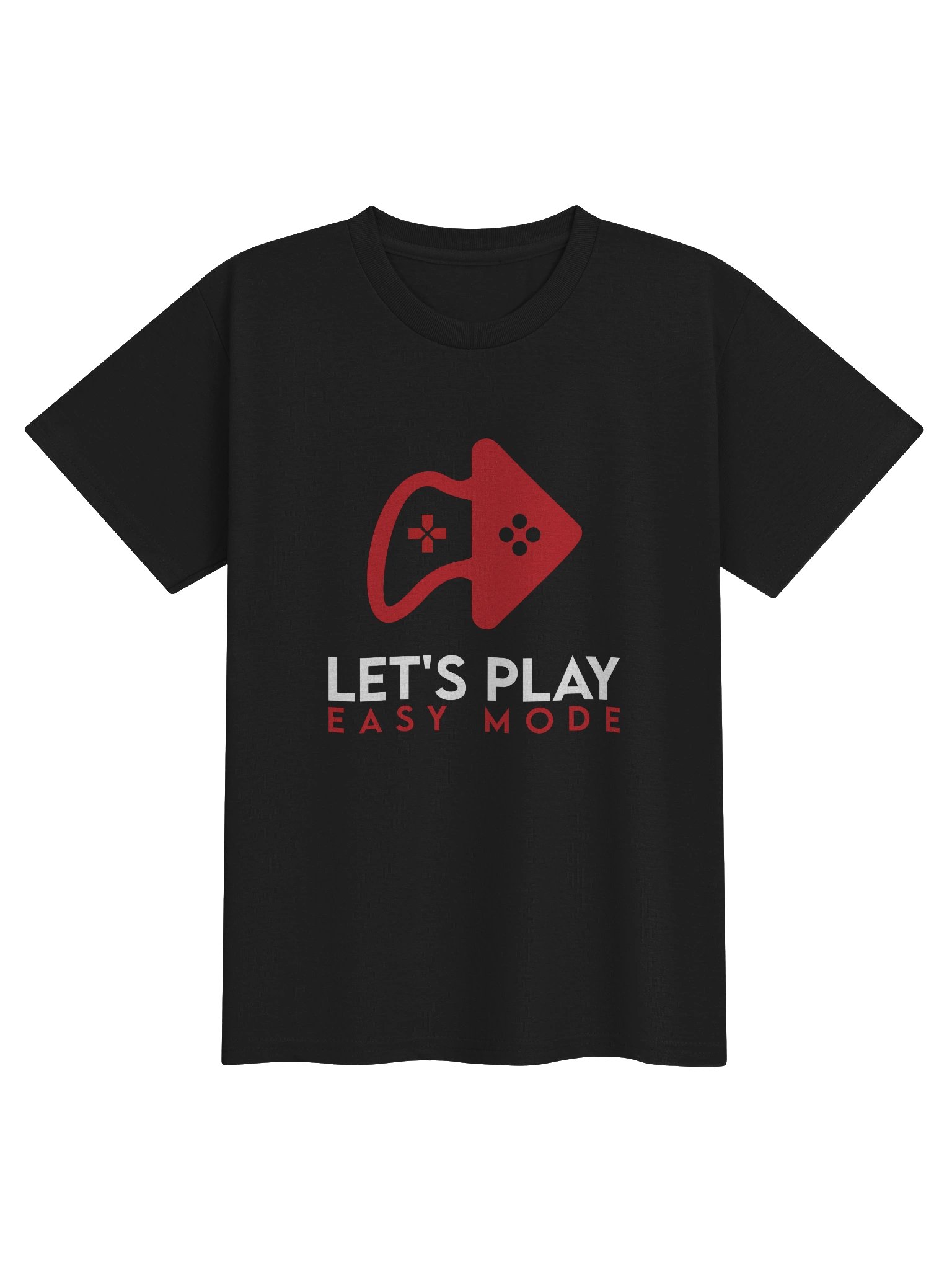 Let’s Play Easy Mode Youth Sports Tee – Black product image (1)