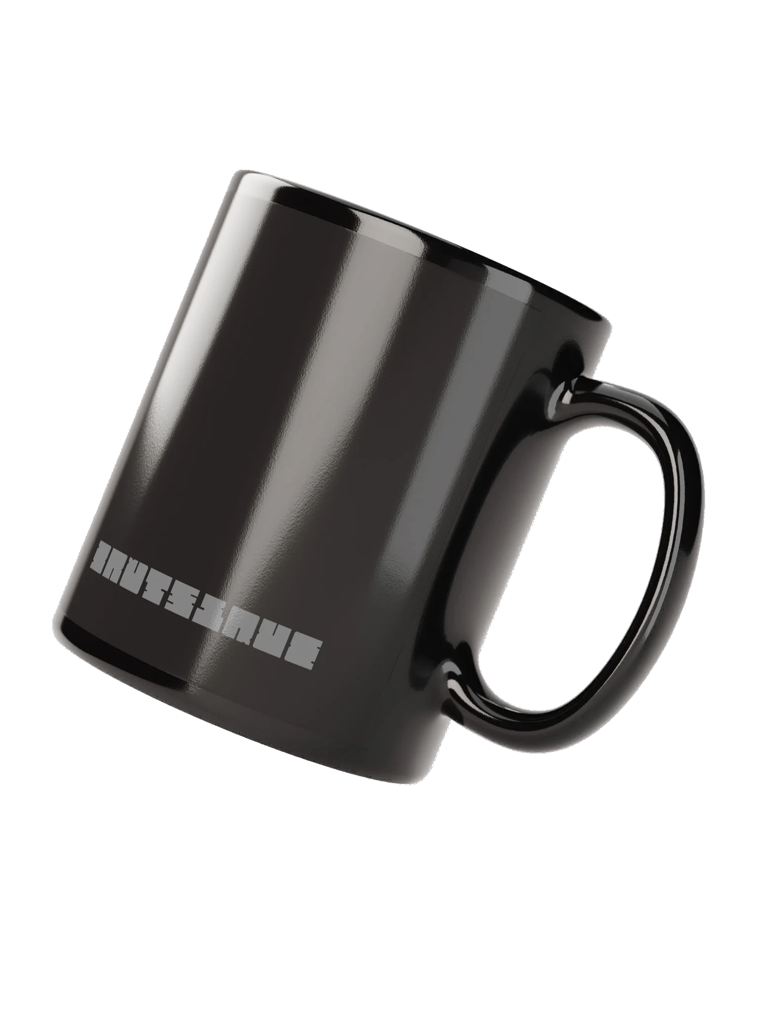 Minimal Black Glossy Mug with Block Text product image (4)